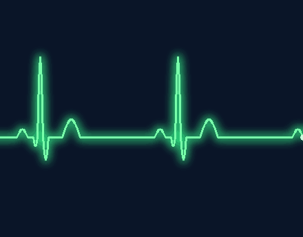 Live EKG heartbeat monitor